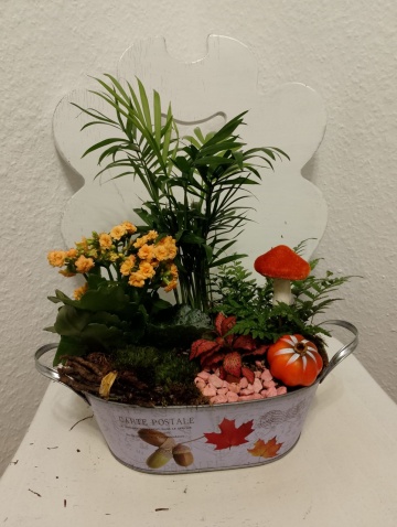 Oază de Toamnă: Aranjament Floral Natural (Terrarium Deschis) - Img 5