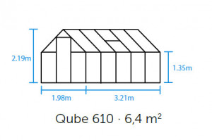 Sera HALLS QUBE 6,4 m2, 3 mm-es edzett üveggel, szín: fekete - Img 2