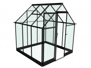 Sera HALLS QUBE 6 de 3,6 mp, cu sticlă securizată 3 mm, culoare: neagră - Img 2