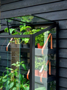 Зимна градина JULIANA CITY GREENHOUSE 0,32 m², с 4 mm закалено стъкло, цвят черен - Img 7
