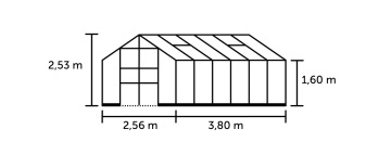HALLS HALLS COTSWOLD Blockley 812 - 9,73m², 3 mm-es edzett üveggel, szín: Fekete - Img 2