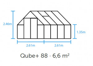 Sera HALLS QUBE+ 6,6 кв.м, с 3 мм закалено стъкло, цвят: черен - Img 8