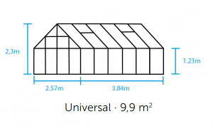 Sera HALLS UNIVERSAL 9,9 кв.м, с 6 мм поликарбонат, цвят: зелен - Img 2