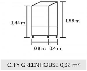 Зимна градина JULIANA CITY GREENHOUSE 0,32 m², с 4 mm закалено стъкло, цвят черен - Img 8