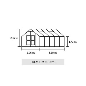 Зимна градина JULIANA PREMIUM 10,9 кв.м, с 10 мм поликарбонат, цвят антрацит - Img 3