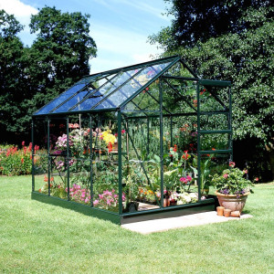 Халета POPULAR GREENHOUSE 5 кв.м, с 3 мм градинско стъкло, цвят: зелен - Img 1
