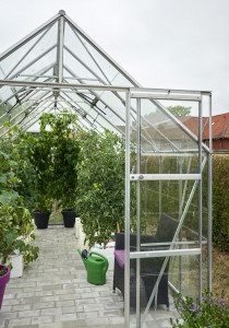 Sera HALLS MAGNUM 11,5 m2, 3 mm-es kertészeti üveggel, szín: alumínium - Img 5