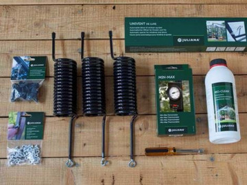 Kit Start-Mix: Univent, termometru min.-max.,inele pt plante, spirală pt plante, curățător, șuruburi, cheie tubulară