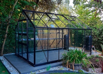 Sera HALLS COTSWOLD Blockley 812 - 9,73mp , cu sticlă securizată 3 mm, culoare: Negru - Img 1