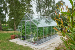 UNIVERSAL 9,9 m2, 3 mm-es kertészeti üveggel, szín: alumínium - Img 6