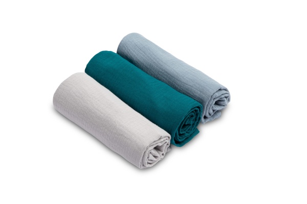 Set 3 scutece din muselina pentru bebelusi - Blue | Sensillo