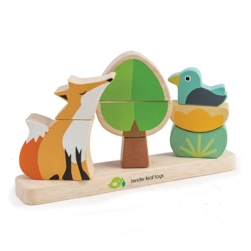 Puzzle educativ magnetic Vulpea in padure - Foxy Magnetic Stacker - Tender Leaf
