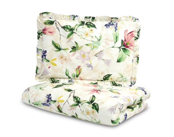 Set 2 piese lenjerie din bumbac pentru patut - Magnolia | Sensillo