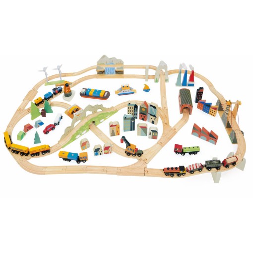 Set de tren cu vedere la munte - Mountain view train set - Tender leaf
