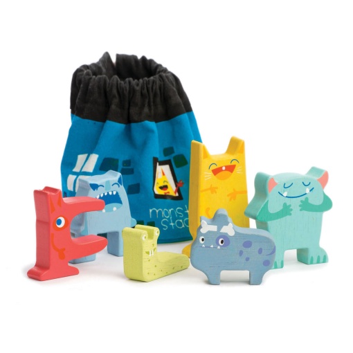 Set monstruletii din saculet- Monster Stacker - Tender Leaf