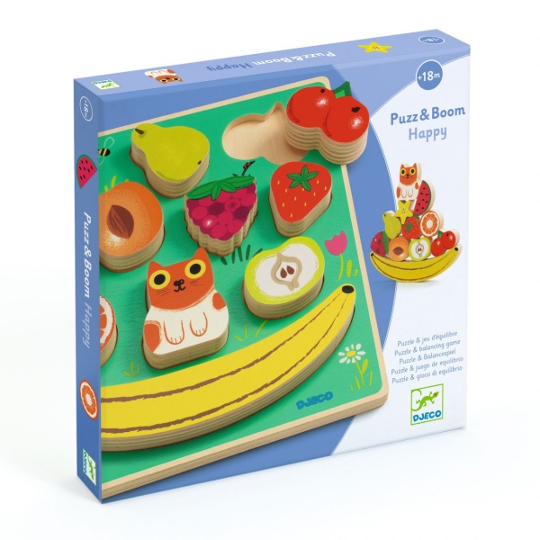 Puzzle si joc de echilibru Fructe | Djeco