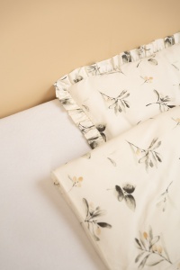 Set 2 piese lenjerie din bumbac pentru patut - Olive | Sensillo - Img 4