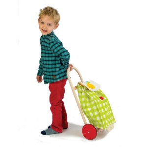 Carucior de cumparaturi verde - Pull Along Shopping Trolley - Tender leaf - Img 2