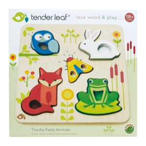 Puzzle senzorial Animalute din padure - Touchy Feely Animals - Tender leaf - Img 3