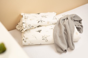 Set 2 piese lenjerie din bumbac pentru patut - Olive | Sensillo - Img 5