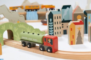 Set de tren cu vedere la munte - Mountain view train set - Tender leaf - Img 2