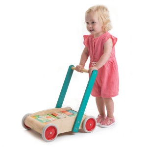 Antemergator cu cuburi- Baby Block Walker - Tender Leaf - Img 6