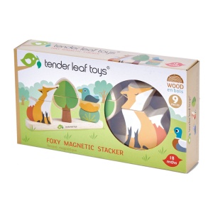 Puzzle educativ magnetic Vulpea in padure - Foxy Magnetic Stacker - Tender Leaf - Img 4