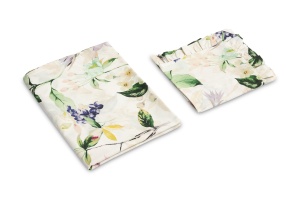 Set 2 piese lenjerie din bumbac pentru patut - Magnolia | Sensillo - Img 2