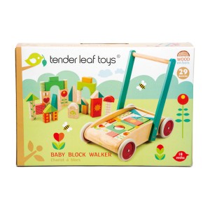 Antemergator cu cuburi- Baby Block Walker - Tender Leaf - Img 7