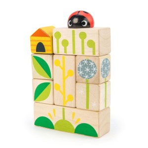 Blocuri stivuibile cu ilustratii din gradina- Garden Blocks - Tende leaf - Img 4
