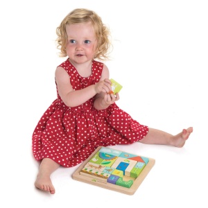 Puzzle educativ ilustratii din gradina - Garden Patch Puzzle - Tender Leaf - Img 1
