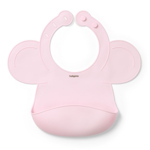Baveta din silicon fara BPA , Roz | Babyono - Img 1