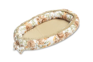 Cosulet Baby Nest - Flowers Beige | Sensillo - Img 1