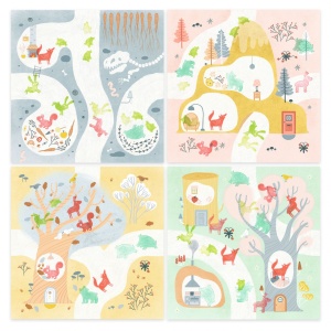 Joc creativ cu stampile - Animale din padure | Djeco - Img 2