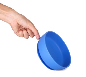 Bol din silicon pentru masa, albastru | Doidy - Img 4