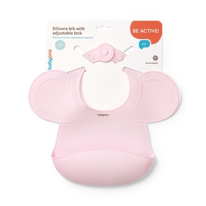 Baveta din silicon fara BPA , Roz | Babyono - Img 3