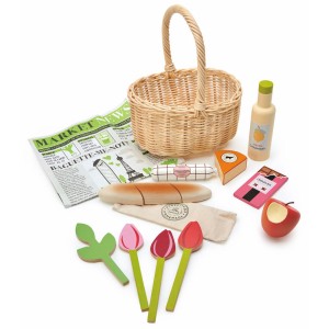 Cos de cumparaturi din rachita- Wicker Shopping Basket - Tender leaf - Img 3