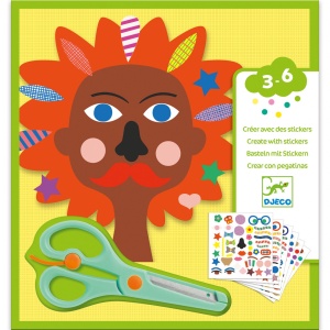 Joc creativ cu autocolante - La coafor | Djeco - Img 1