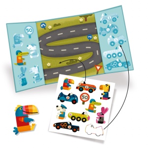 Planse cu abtibilduri repozitionabile - Vehicule | Djeco - Img 2