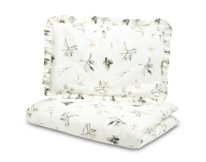 Set 2 piese lenjerie din bumbac pentru patut - Olive | Sensillo - Img 1