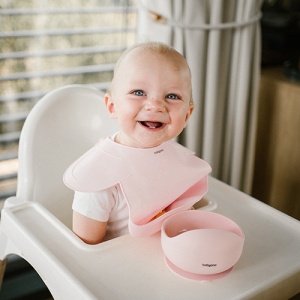 Baveta din silicon fara BPA , Roz | Babyono - Img 4