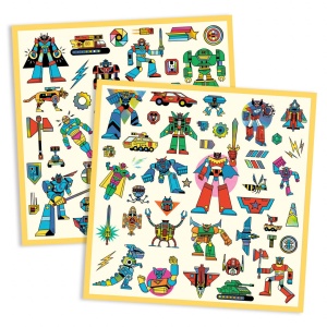 Abtibilduri metalice - Roboti | Djeco - Img 2