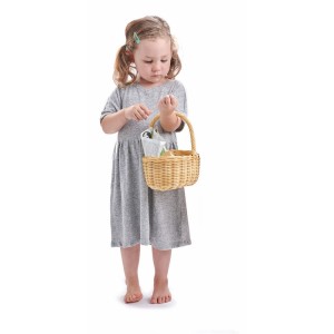 Cos de cumparaturi din rachita- Wicker Shopping Basket - Tender leaf - Img 5