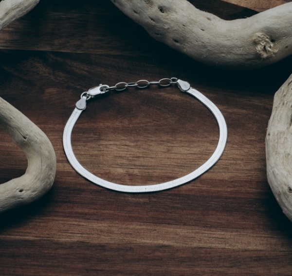 925 Sterling Silber Armband, 4mm Breite, 16cm Länge + 3cm Verlängerung - Elegant und bequem