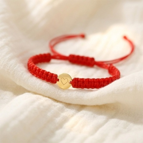 Brățară Aur 14K cu Inimă Copii – Personalizată