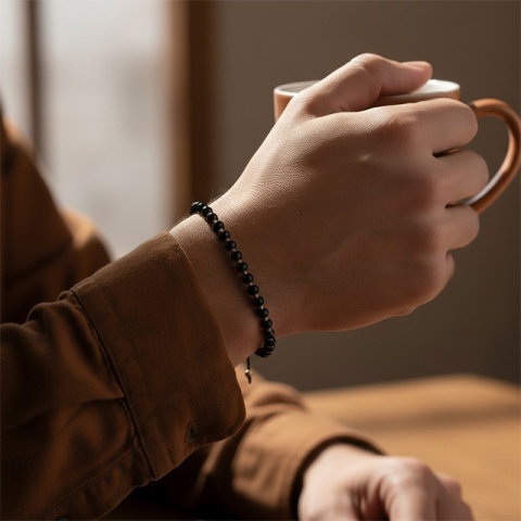 Brățară cu cristale fațetate și biluțe din aur 14K - Img 6