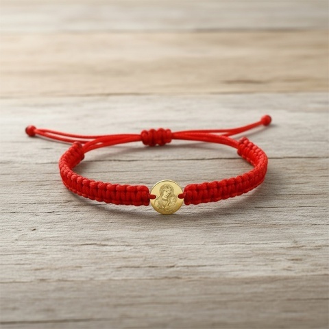 Brățară din Aur 14K cu Fecioara Maria și Pruncul – Bănuț Personalizat | Evana - Img 8
