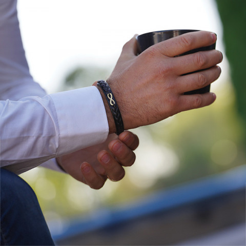 Brățară din Piele cu Infinit din Argint 925 – Simbol Discret și Personal - Img 6