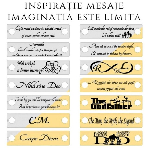 Brățară Personalizată Piele & Aur 14K Reglabilă - Cadou Unic - Img 8