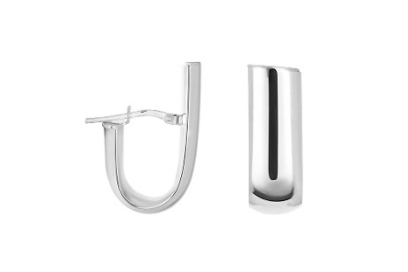 Cercei în Formă de „J” din Argint 925 – 25×9 mm - Img 3
